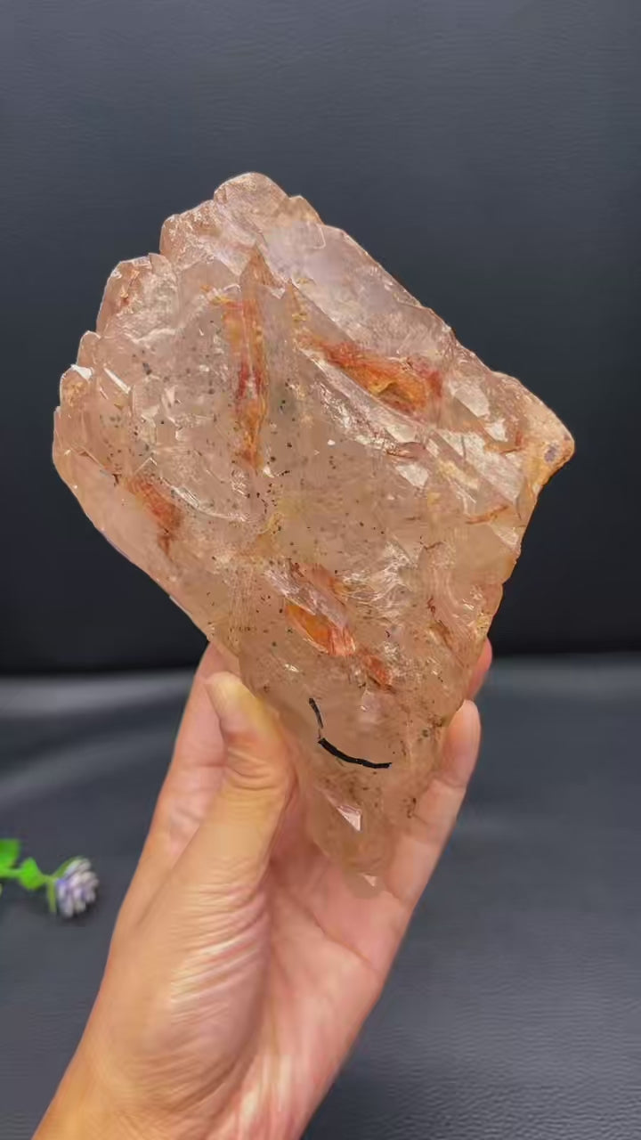 5A1200G  Irregular Black Tourmaline Skeleton Crystal