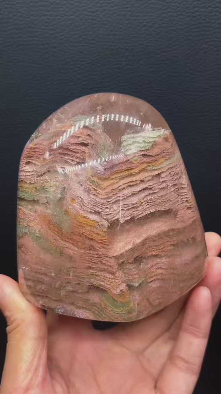5A920G   Colorful Phantom Quartz Ornament