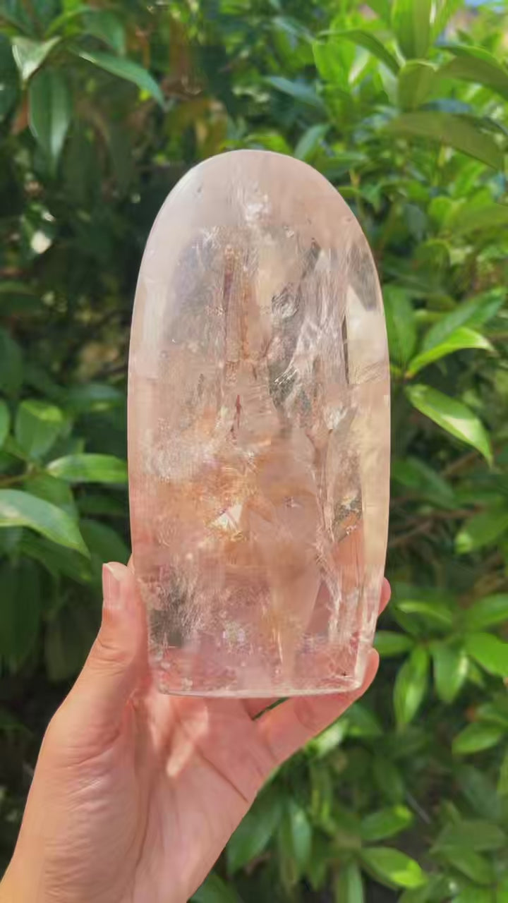 5A 1250G  Vibrant Color Crystal Double Mountain Ornament