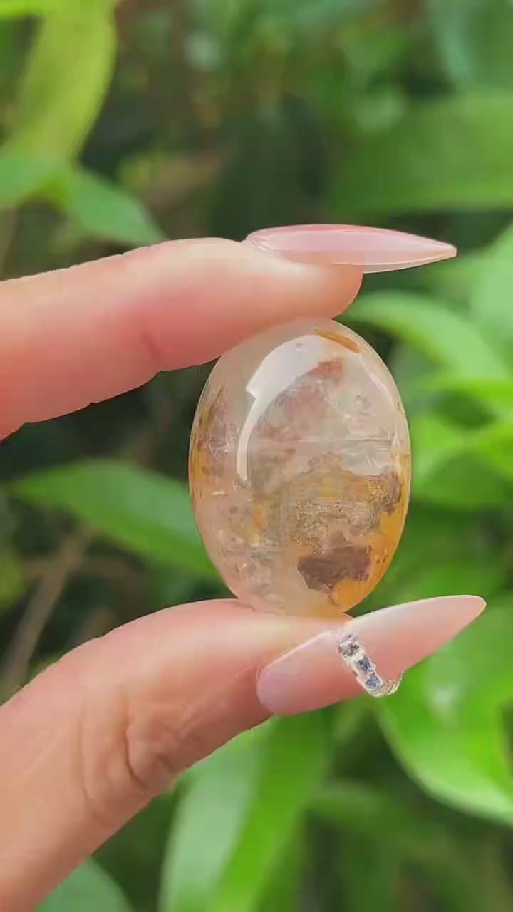 5A  15G   Golden healer  dentric tree flower pyrite crystal pendant rings