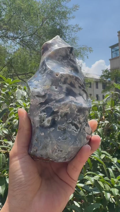 A00162  rare super pretty druzy mutiple color(pink blue white ) ocean jasper  flam from madagascar