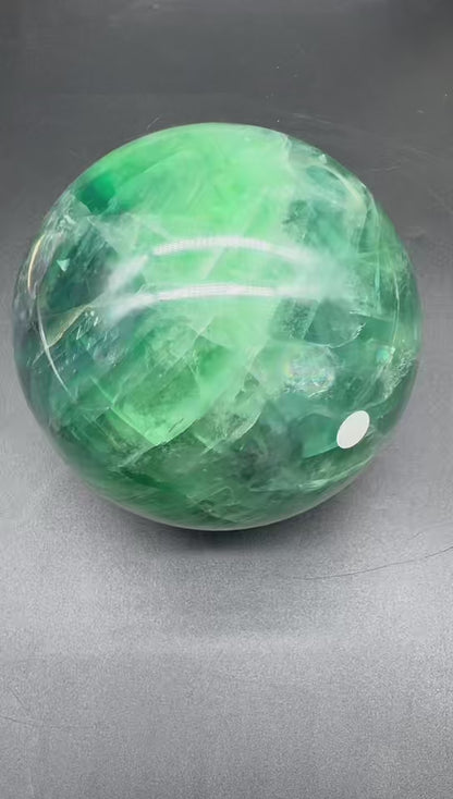 A00176 rare natural gradient color (green to blue )fluorite high quality xxl sphere