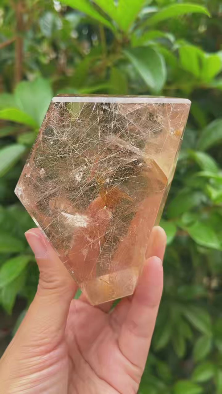 5A 590G   Rutilated Quartz Irregular Crystal Ornament