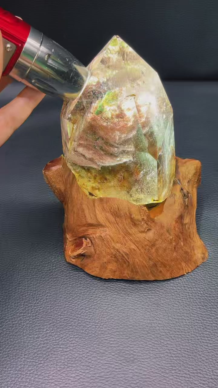 5A 710G  Colorful Phantom Crystal Pillar Ornament
