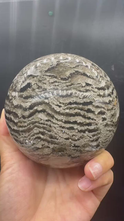 A00070 Rare unique thousand-layer garden mixed titanium big sphere