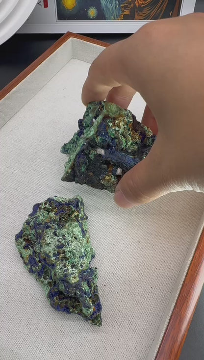 A00075 HIGHER QUALITY blue azurite mixed malachite specimen