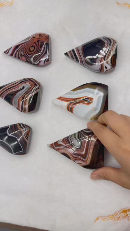 A00167  pretty onyx carnelian agate teardrop freeform good decoration