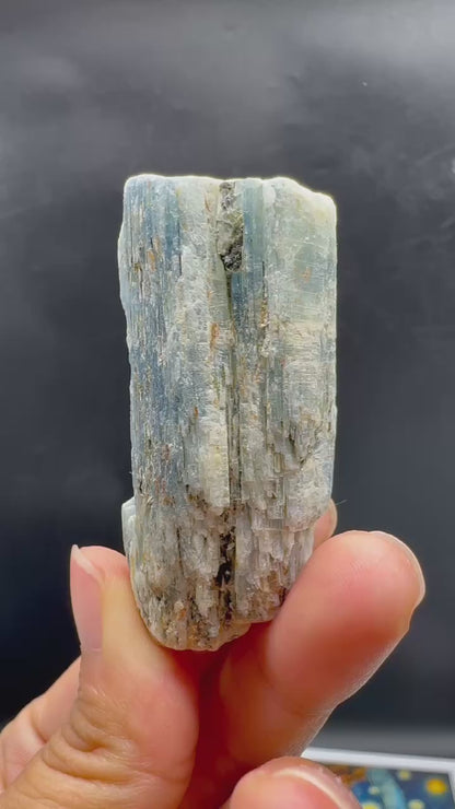 A00084 raw pretty kynite mixed lepidolite mineral