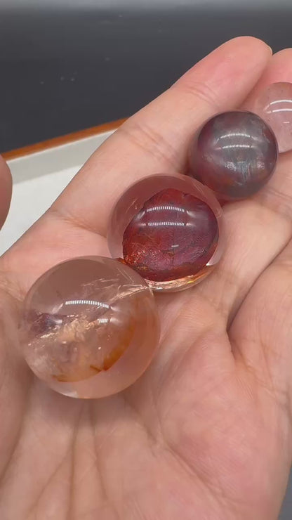 A00035 super higher quality handpick firequartz sphere bead