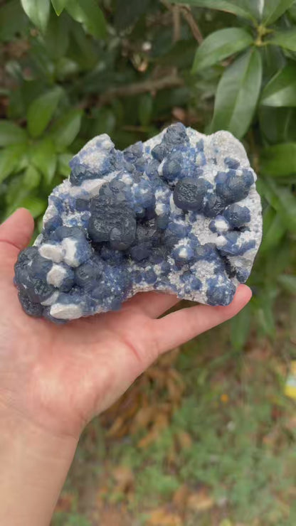 A00117 natural RARE HIGHER QUALITY BLUEberryfluorite mixed candle quartz