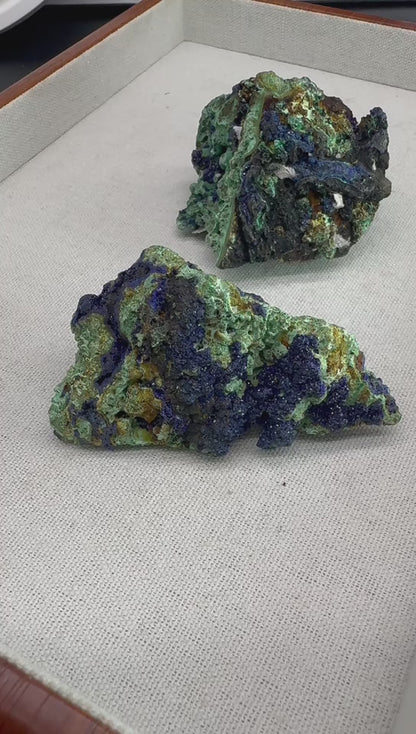 A00075 HIGHER QUALITY blue azurite mixed malachite specimen