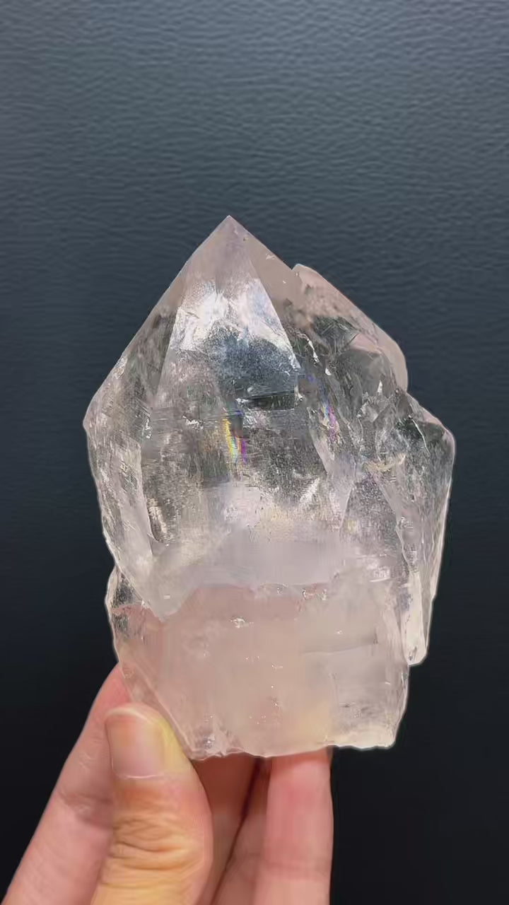 5A 240G   Natural Vivid Transparent White Quartz Cluster Ornament