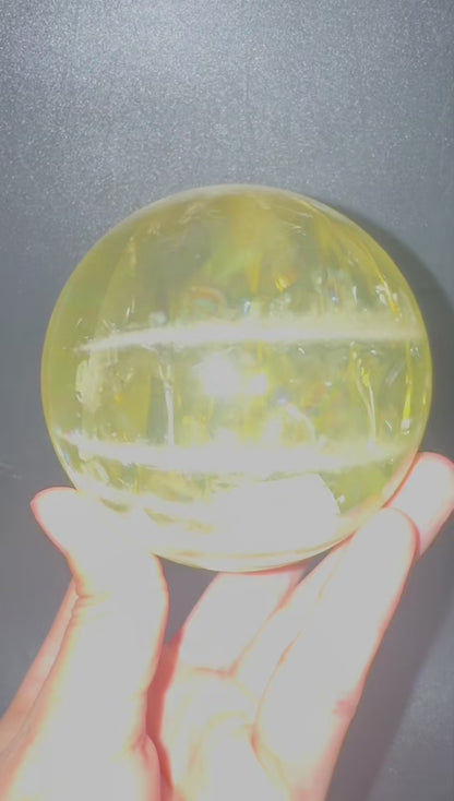 A00222 Rare natural highest quality six star galaxy Asai white amazing rainbow layer citrine sphere