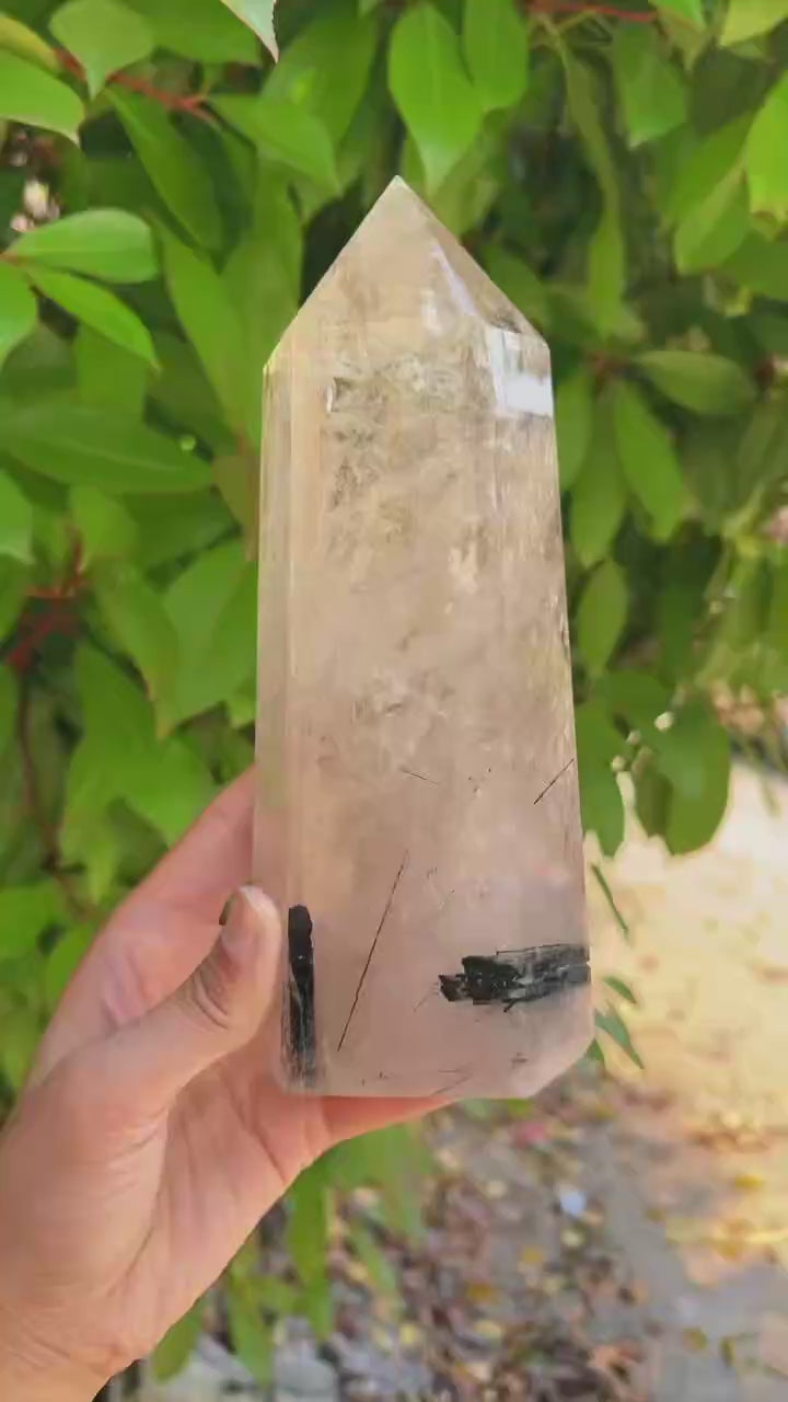 5A 1250G   Large Black Rutilated Quartz Point