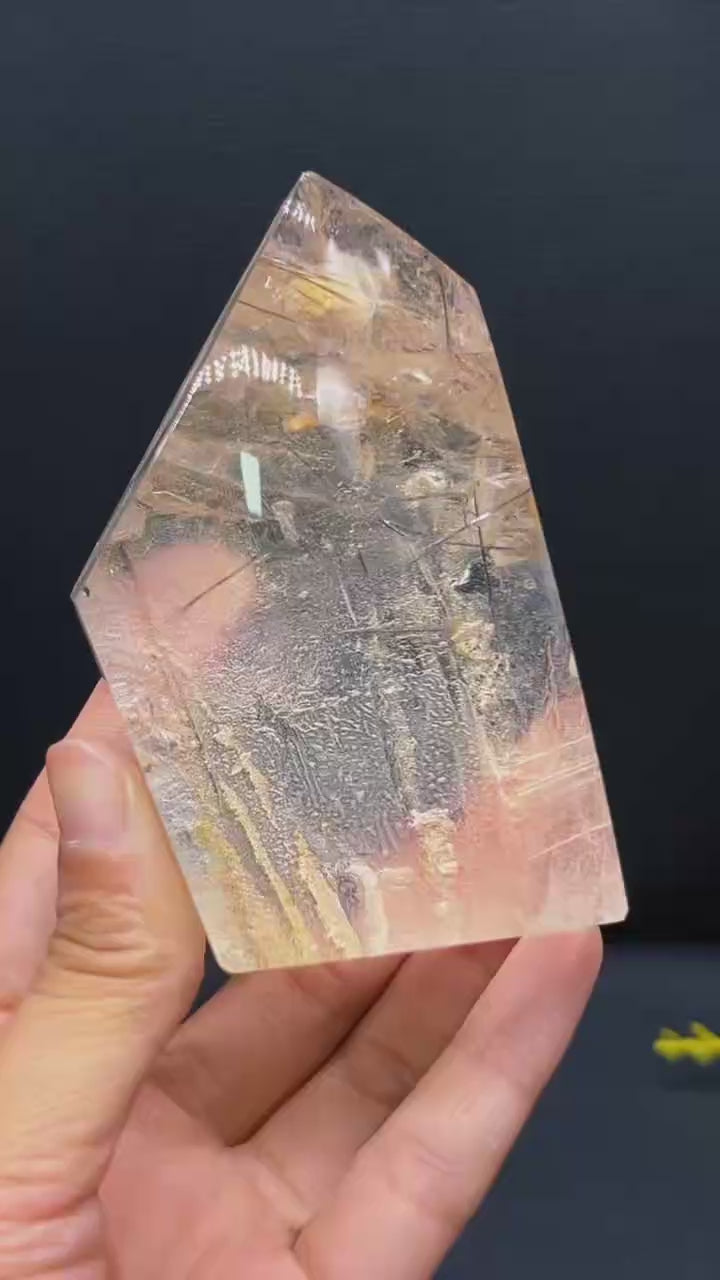5A 470G  Natural  Black  Rutilated Quartz