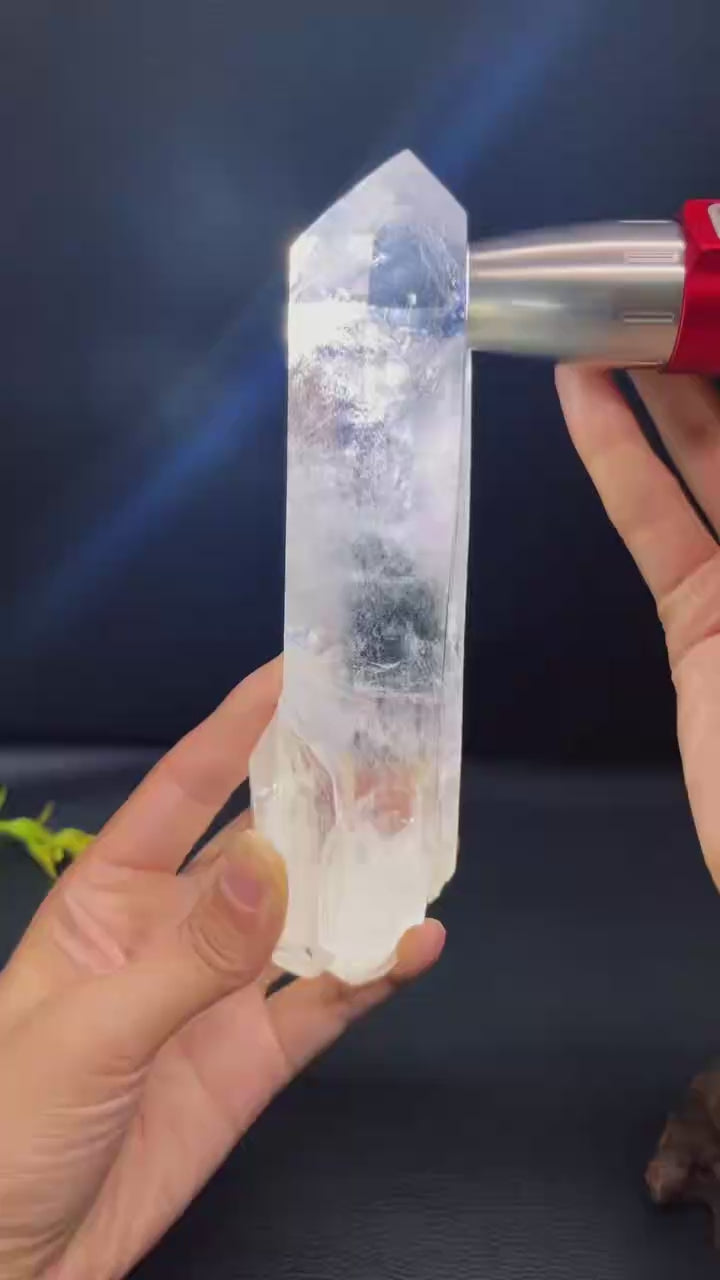 5A 890G    Natural  Blue Needle Quartz Point