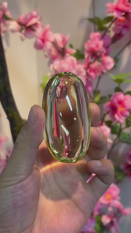 A00005 AA Natural 100% clear citrine plam stone