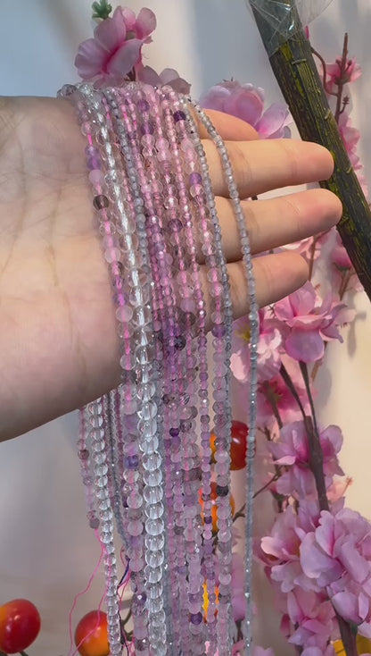 A00045 cleaning sale super 7 / labradorite / AA clear quartz  mini beads diy bracelet (only 12pcs)