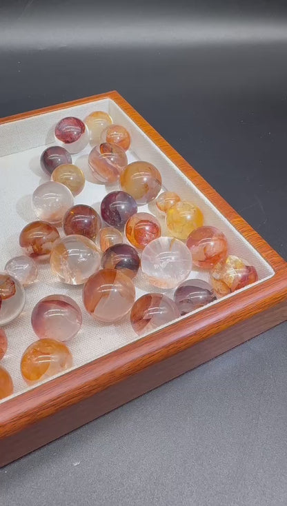 A00035 super higher quality handpick firequartz sphere bead