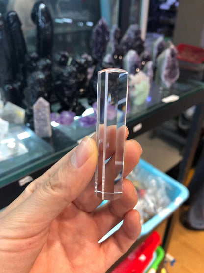 Clear quartz tower