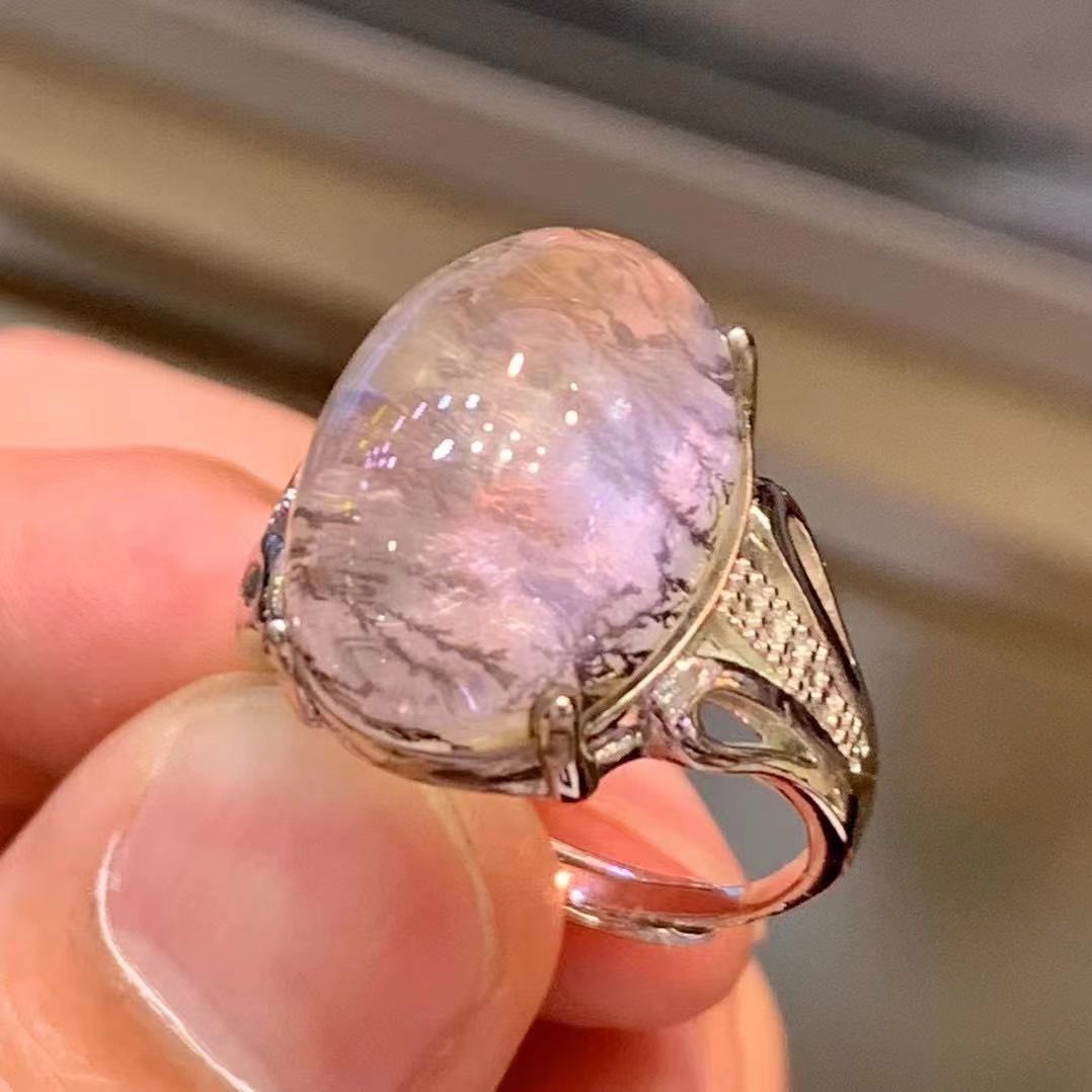 Dentritic agate ring