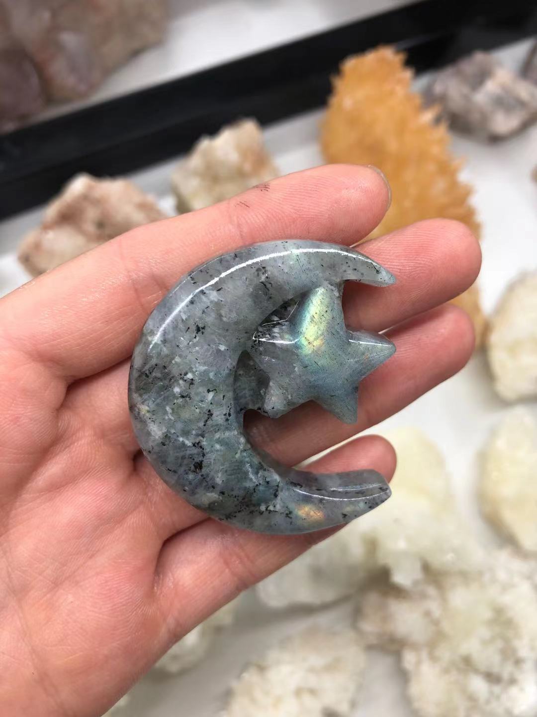 Labradorite carving