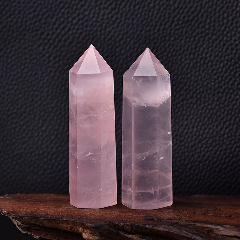 Rose quartz point tower