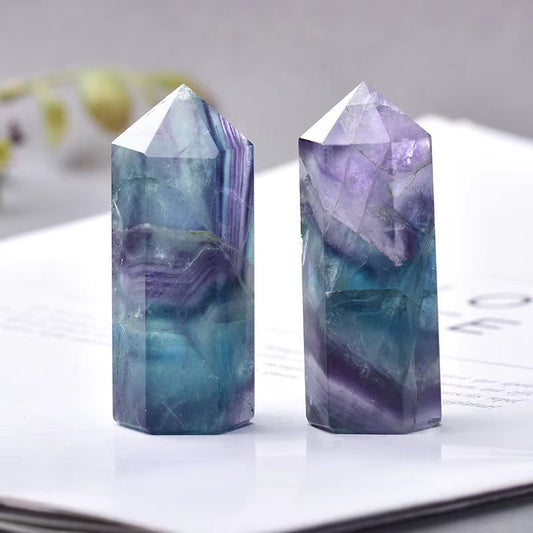 Rainbow flourite tower point