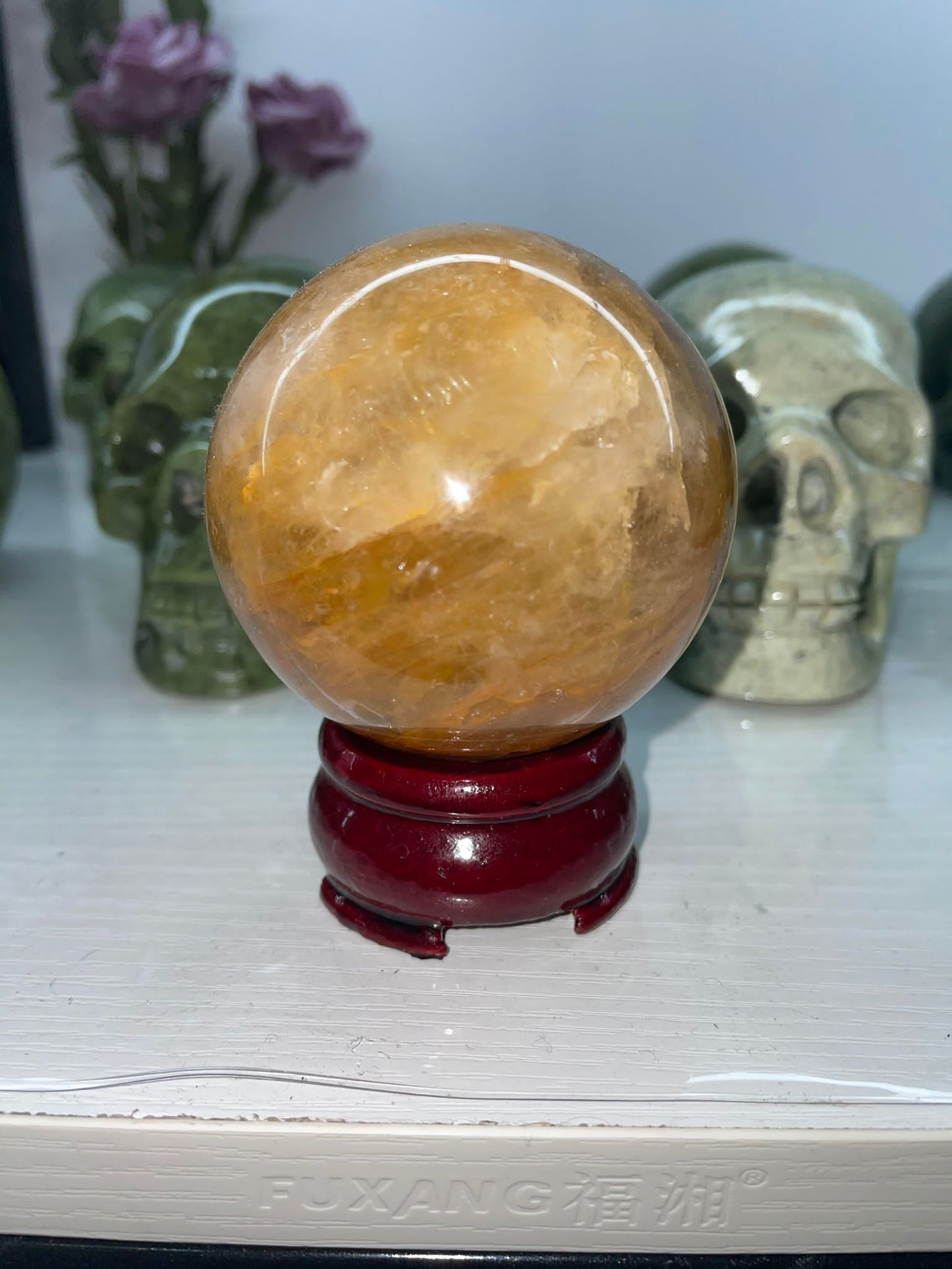 Gold sun stone sphere