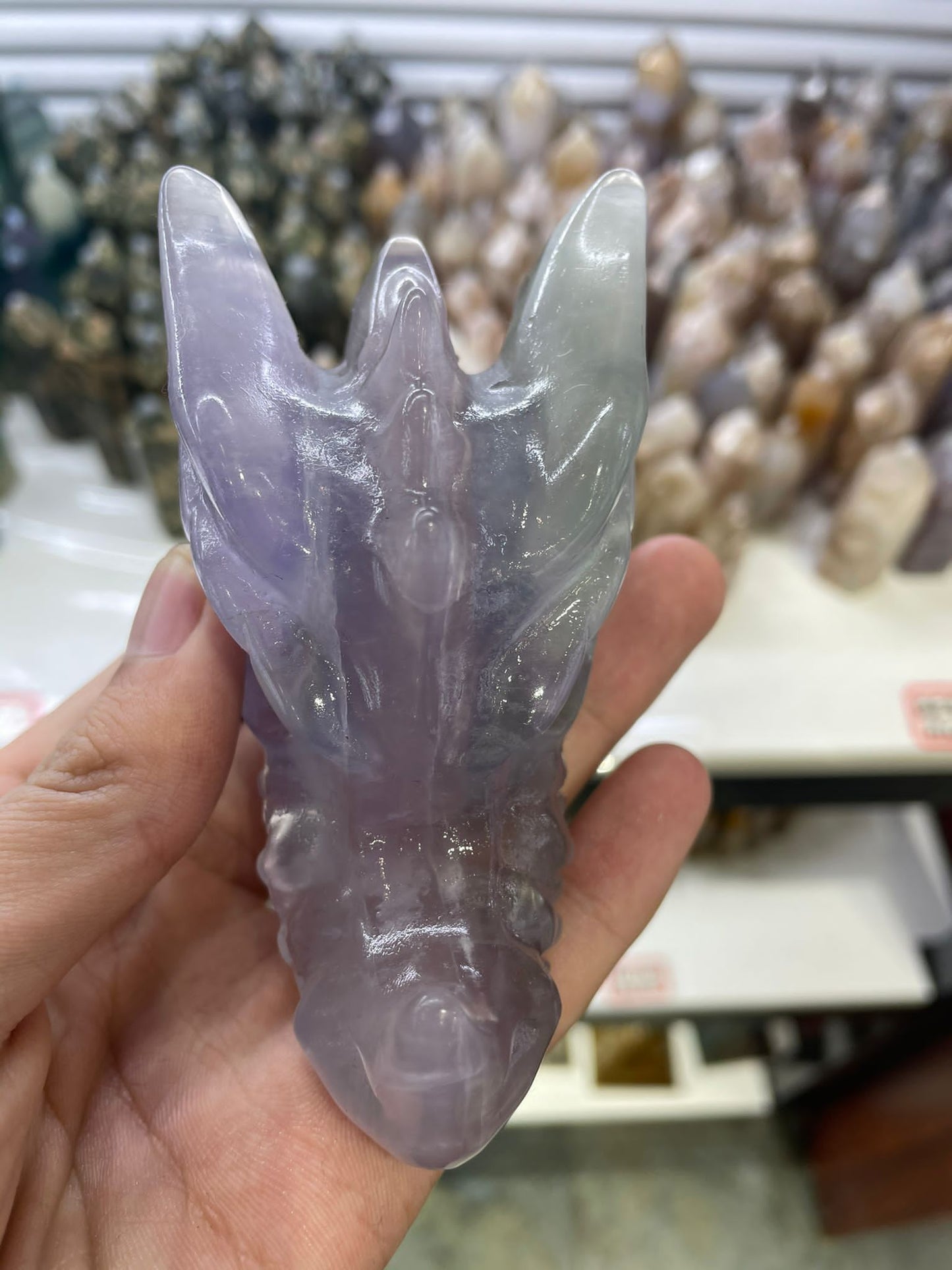 Fluorite dragon head