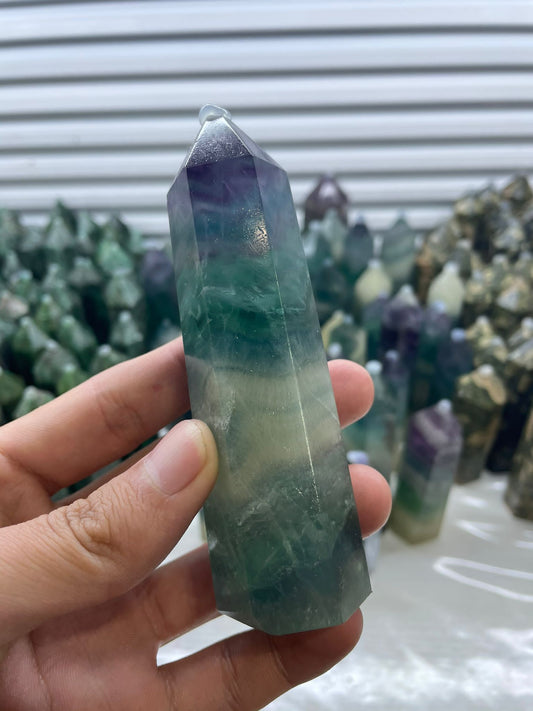 Colorful fluorite tower
