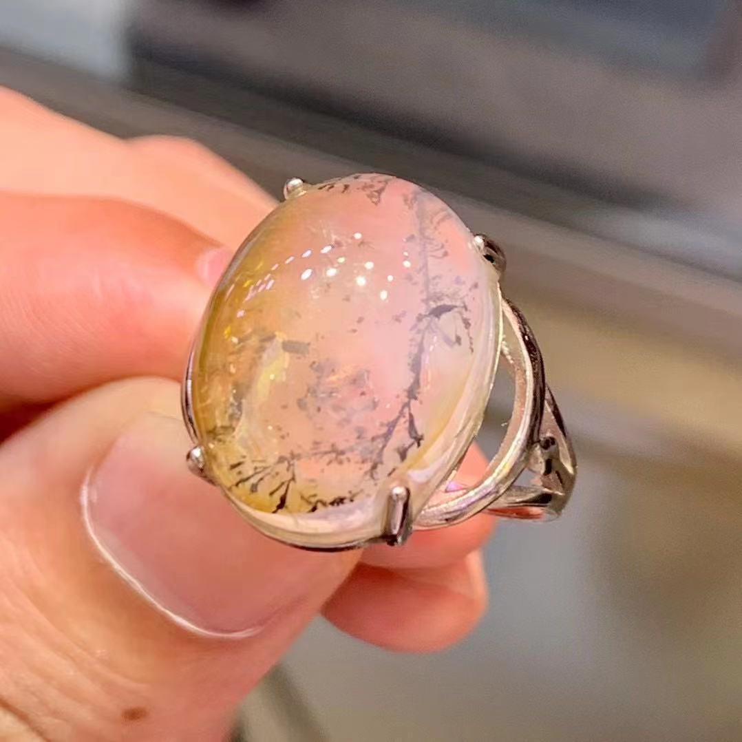 Dentritic agate ring