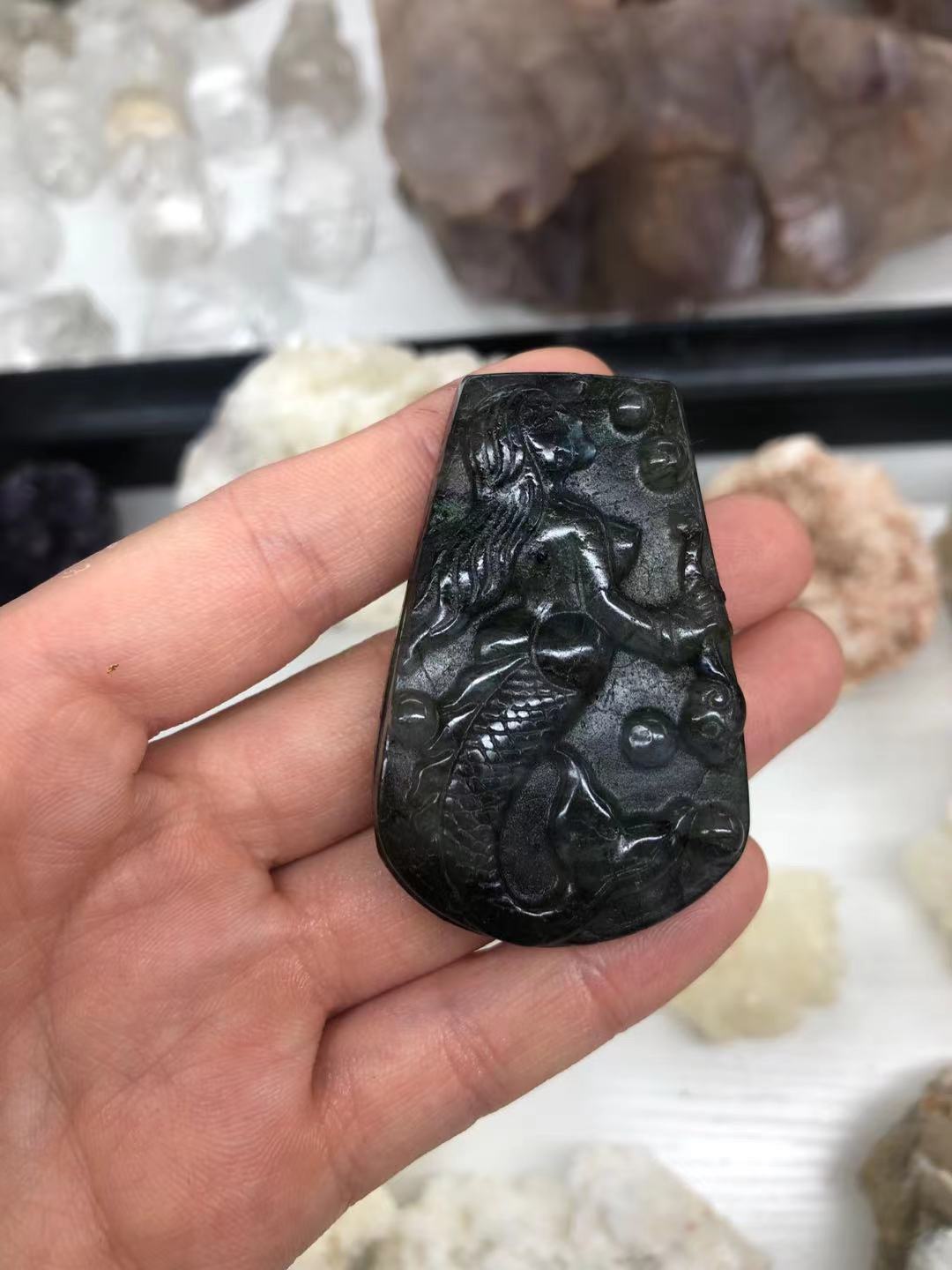 Labradorite carving