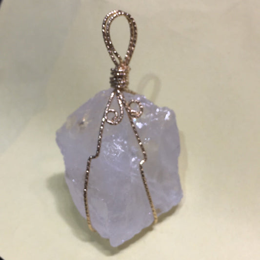 white quartz  pendant