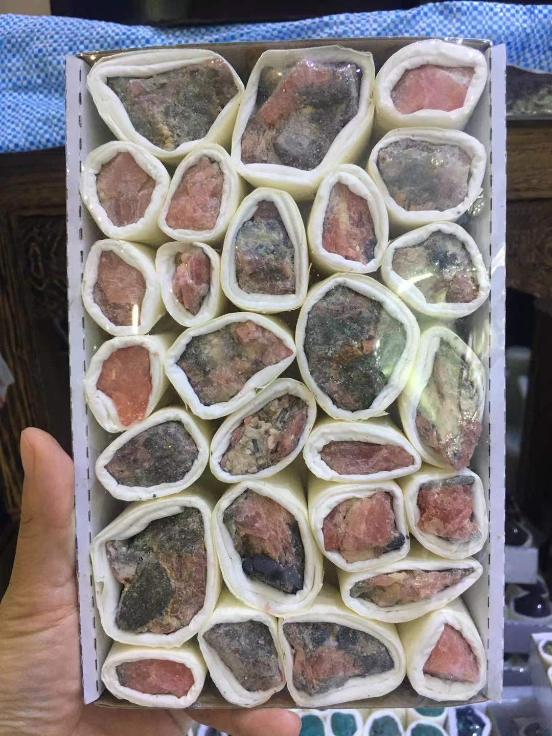 raw rhodochrosite box