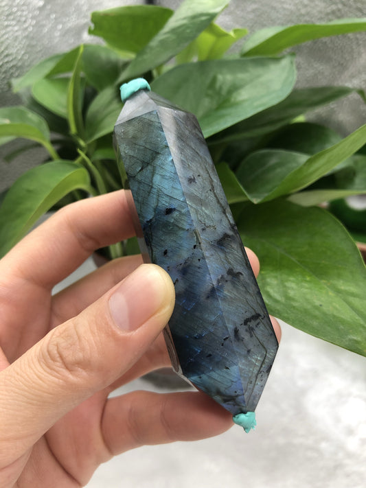 Labradorite double point tower