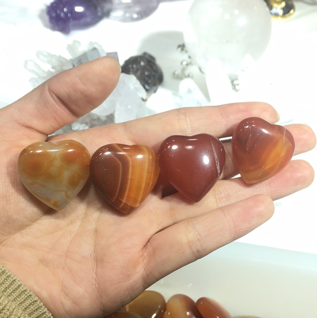 Onyx agate heart