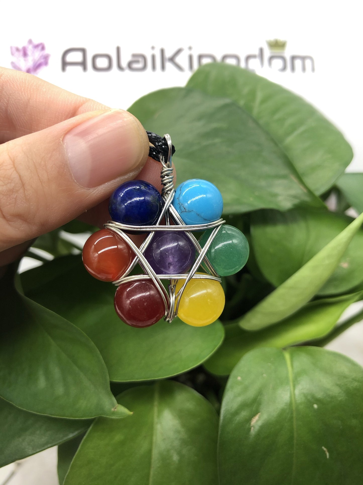 Seven chakra pendent