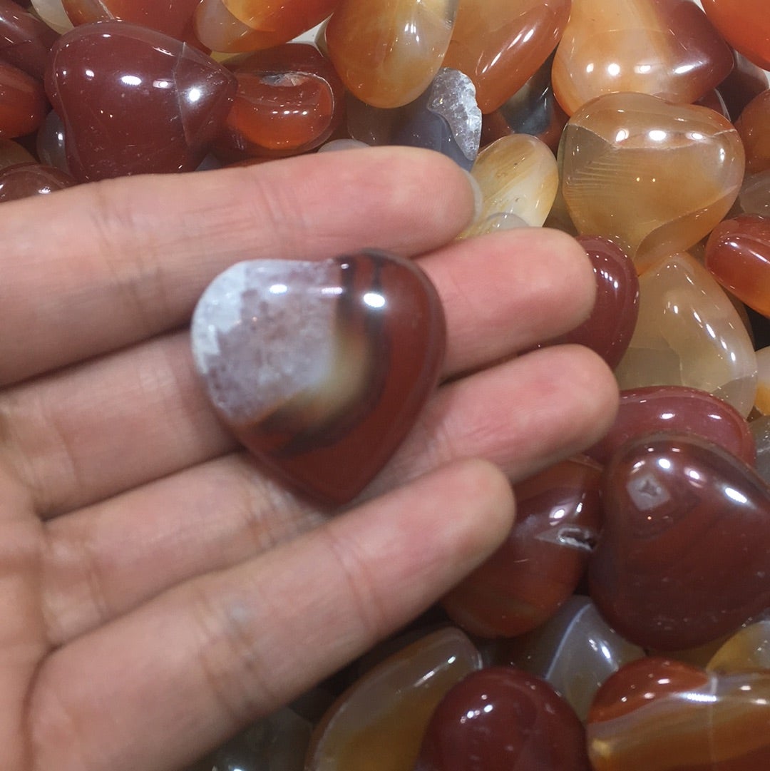 Onyx agate heart