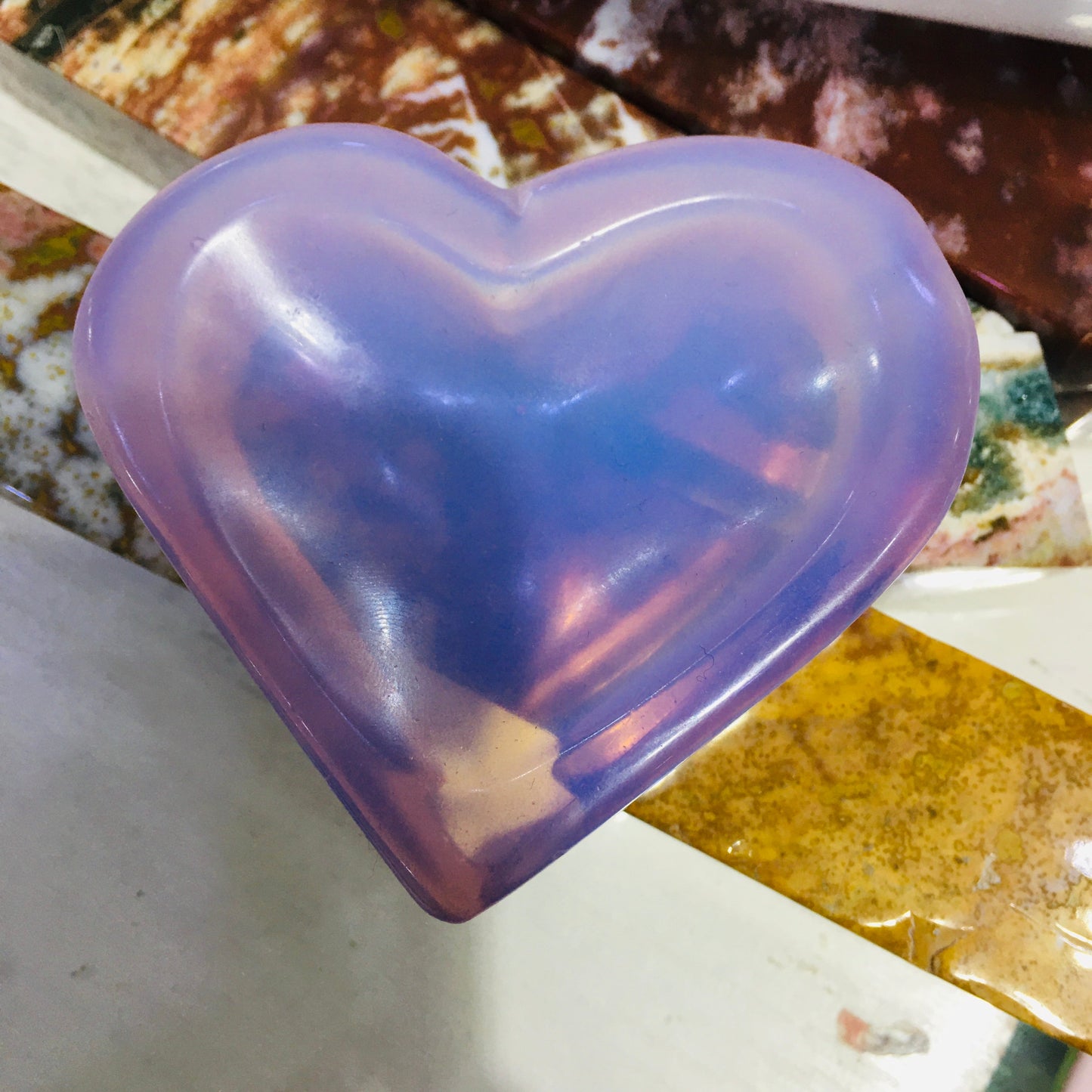 Pink opalite bowl