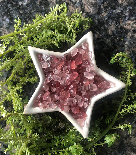 strawberry quartz chips(one bag)