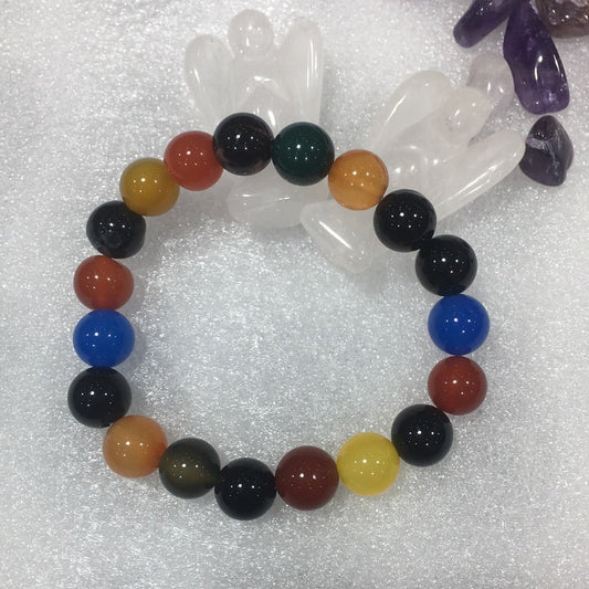 Colorful agate bracelet