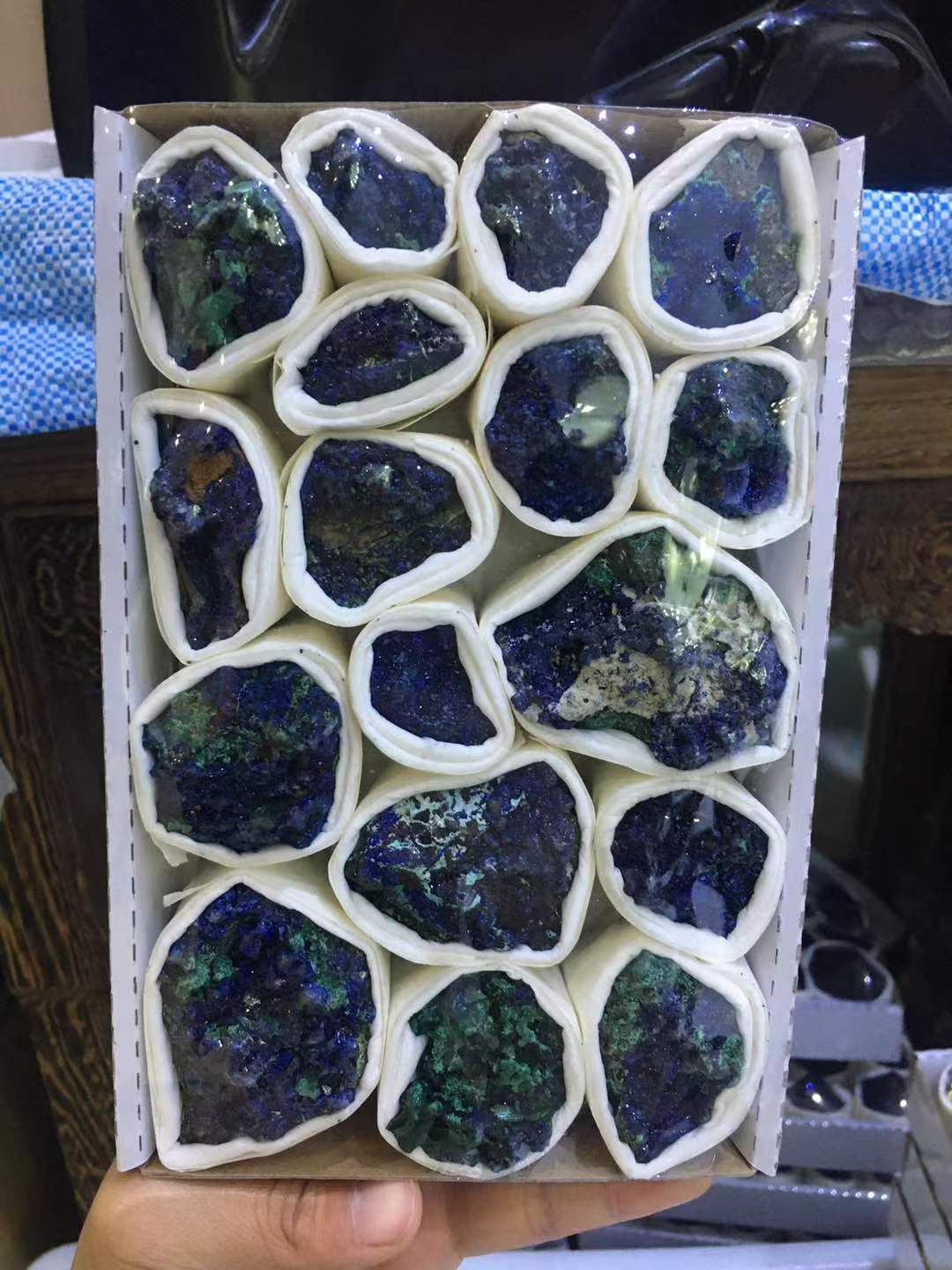 Azurite mineral box