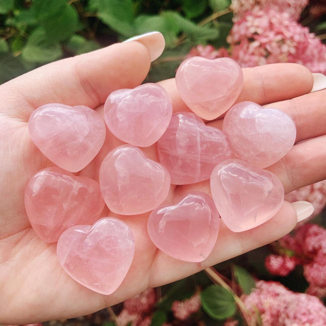 Rose quartz heart (high quality)