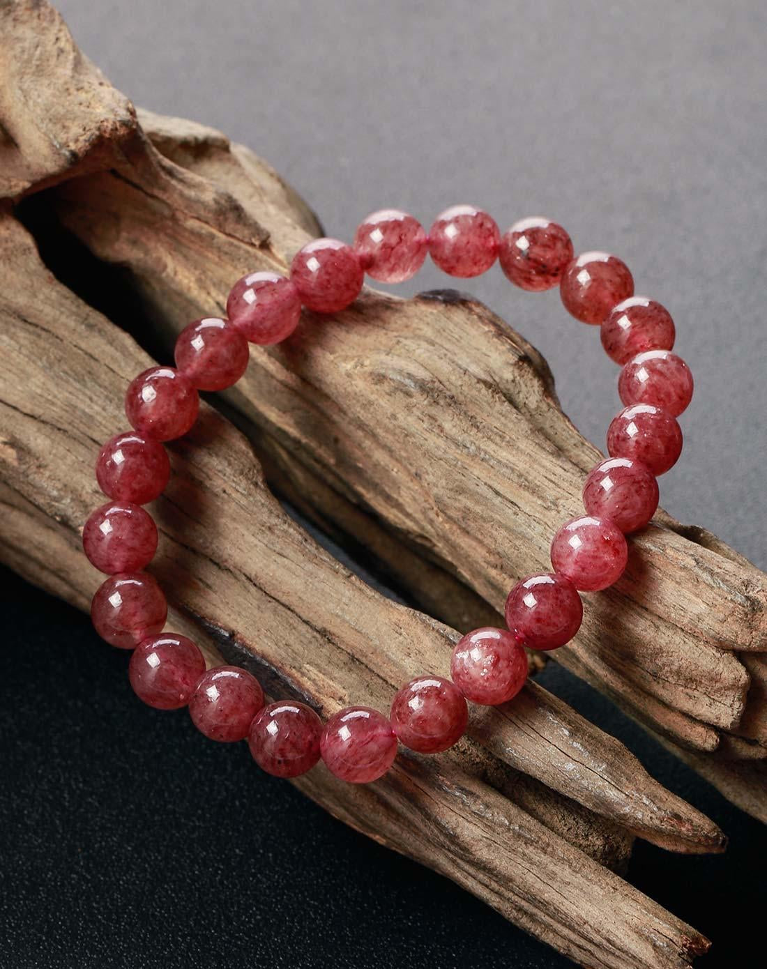 strawberry quartz hand string