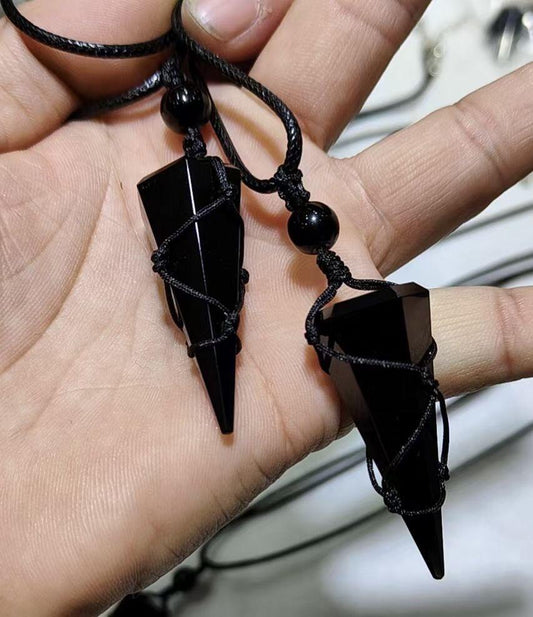 Obsidian pendant