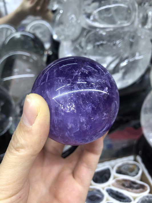 Amethyst Sphere  with rainbow