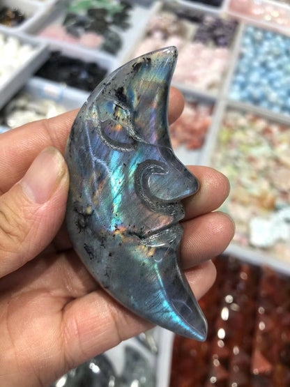 Labradorite moonface