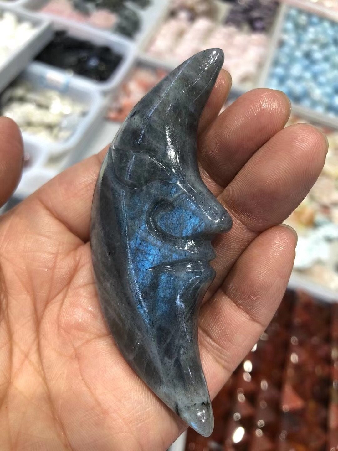 Labradorite moonface