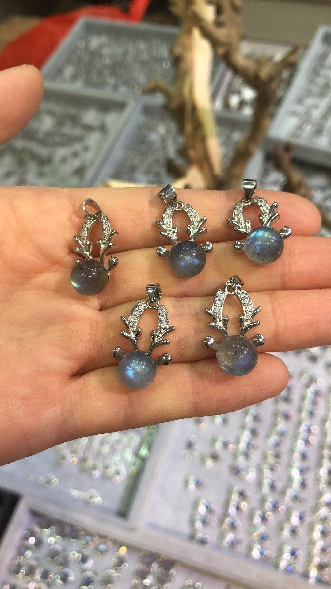 Blue moonstone pendent